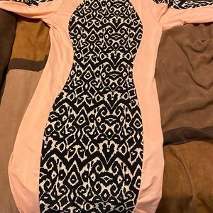 Coral print body on dress